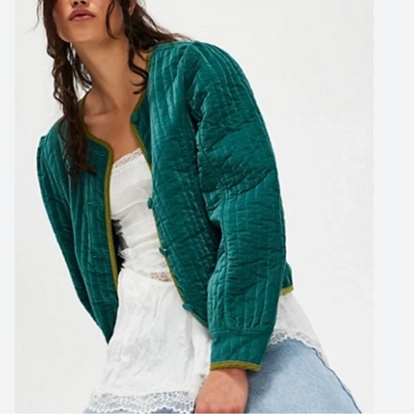 NWOT Free People We The Free Natalia Velvet Jacket Size Medium - Picture 2 of 16